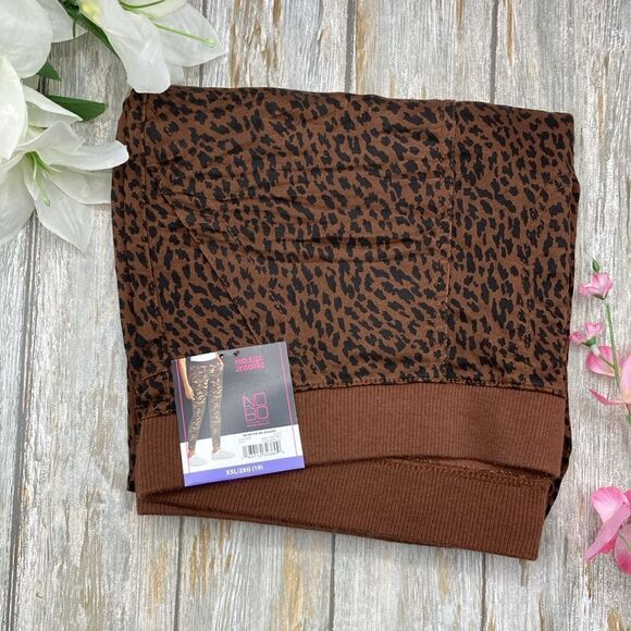 Leopard & Camo Print Mid Rise Rib Waistband Jeggings Pants 2-Pack Size XXL (19) - Picture 2 of 15